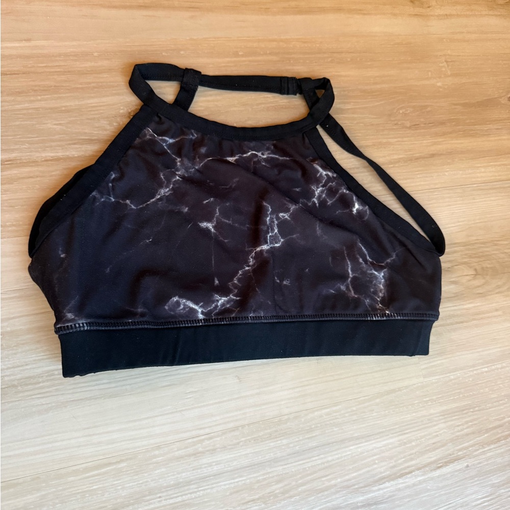 BuffBunny Black and Gray Sports Bra